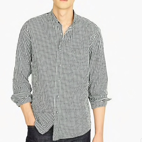 J. Crew Other - J CREW Slim stretch Secret Wash band-collar shirt